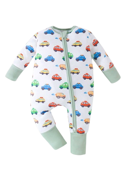 Baby Boys Car Print Jumpsuit